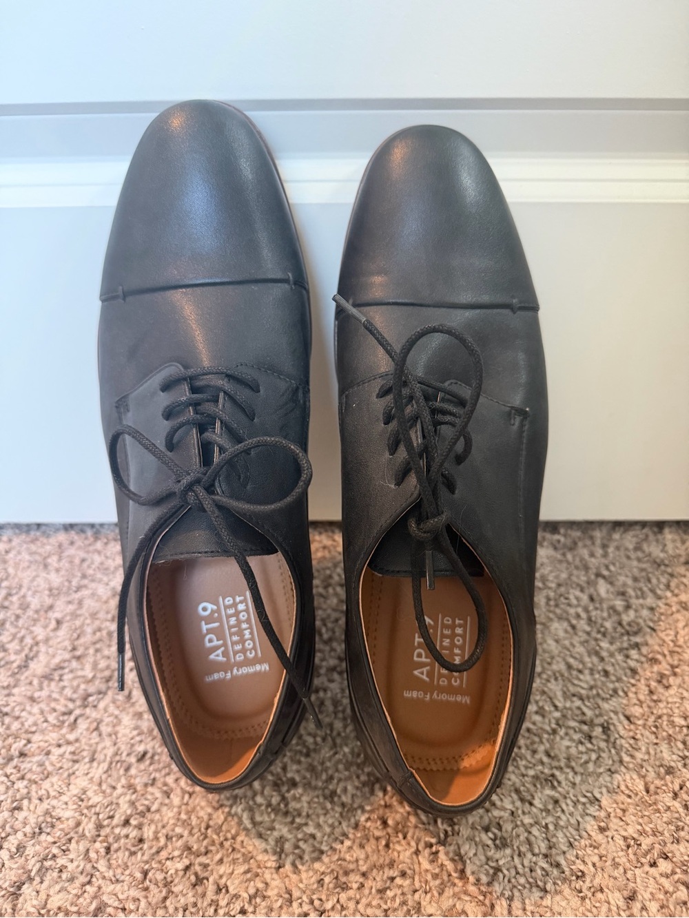 Apt. 9 Men’s Black Cap-Toe Derby Oxfords